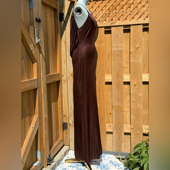 🆕 RAT & BOA 🧿 NWOT Deia Slinky Little Brown Jersey Dress, Sz M US 6 - Picture 6 of 16